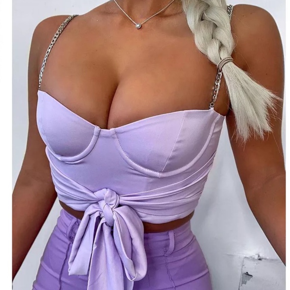 New crop silk purple top